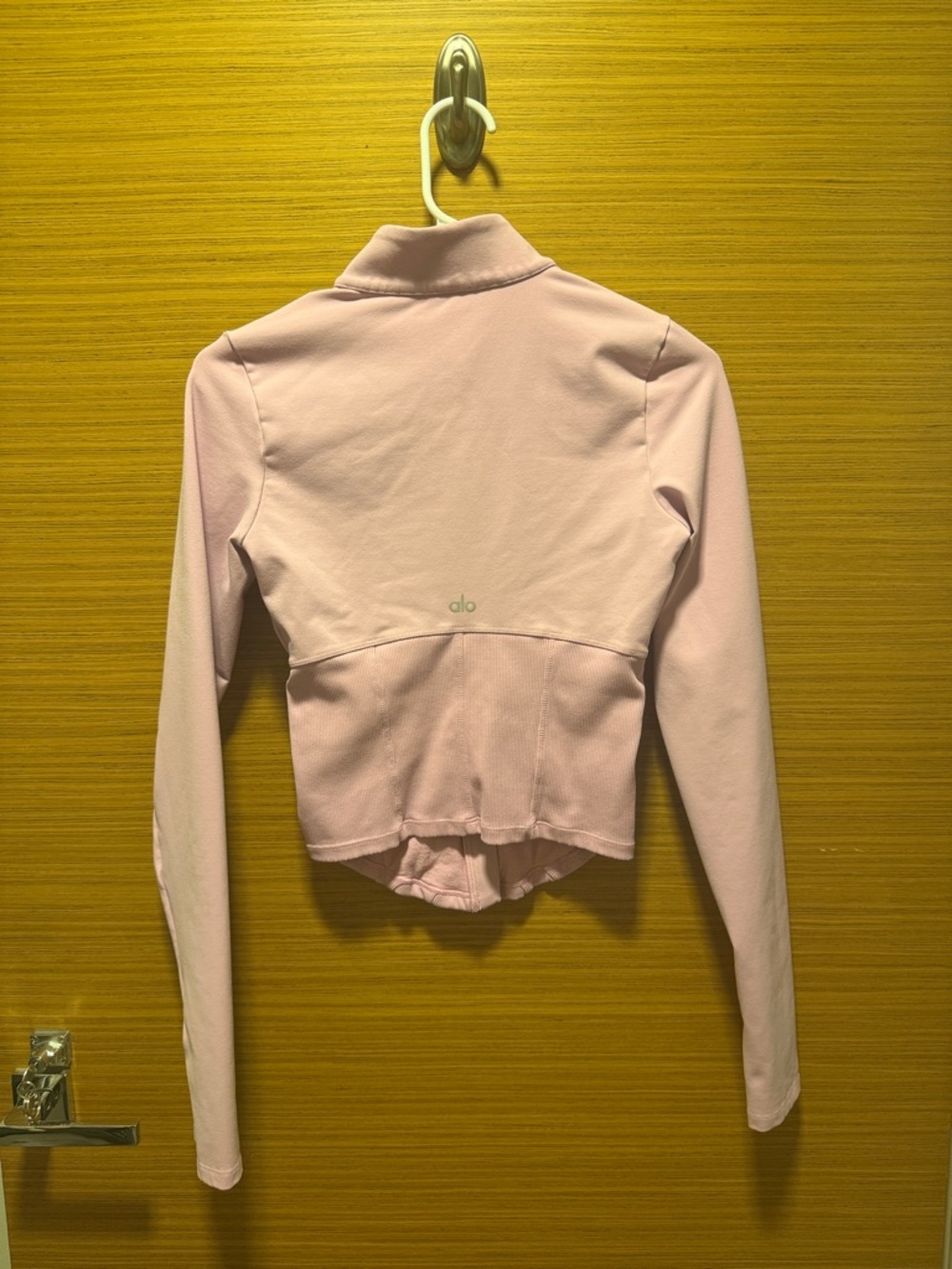 ALO Yoga Pink Fitted Bomber Jacket with matching leggings WORN ONCE - Picture 2 of 6